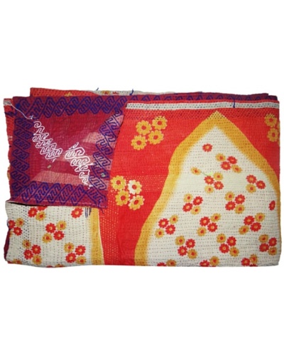 Vintage Kantha Throw, Multi, 60 x 75