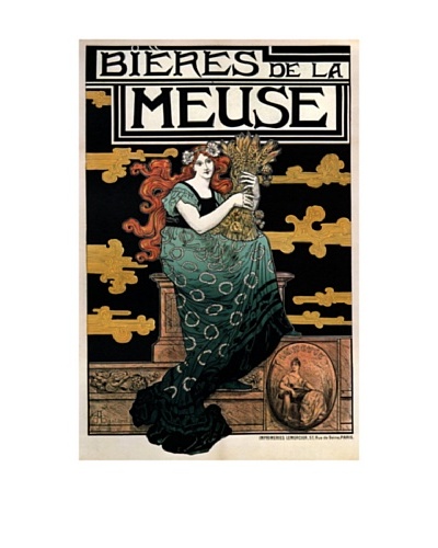 1896 Bieres de La Meuse Giclée Canvas Print