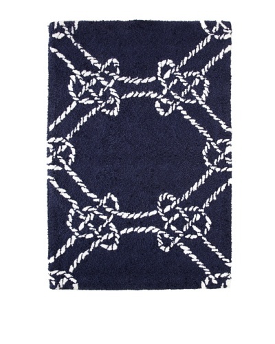 Maritime Rug, Navy/White, 2' x 3'