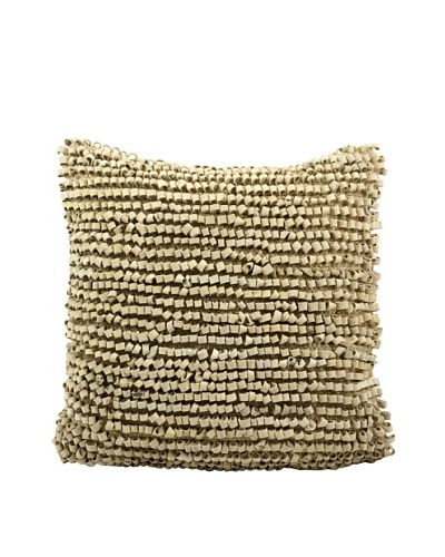 Joseph Abboud Full Loop Pillow, Beige, 20 x 20