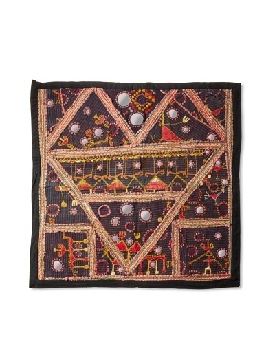 Sari Throw, Black/Gold