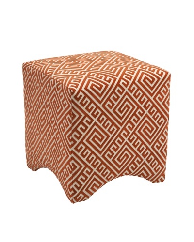 Marisa Graphic Ottoman, Orange