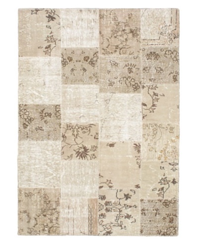 Handmade Ottoman Yama Patchwork Wool Rug, Khaki, 5' 7 x 7' 11