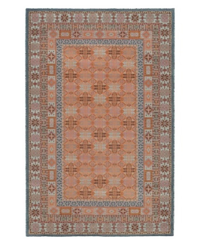 Royale Traditional Wool Rug, Blue/Copper, 4' 11 x 7' 7