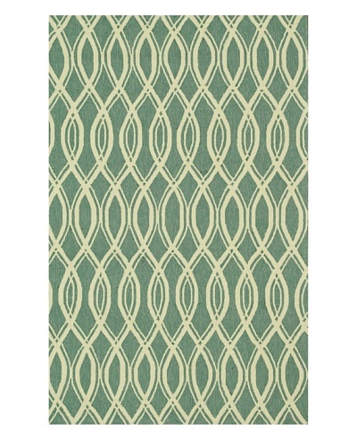 Venice Beach Indoor/Outdoor Rug [Turquoise/Ivory]