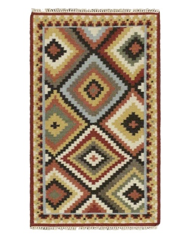 Hand Woven Kashkoli Kilim, Cream, 3' 2 x 5' 3