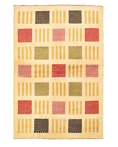 Gabbeh Modern Rug, Beige, 4' 1 x 6' 2