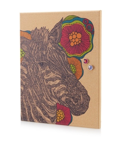 Valentina Ramos “Zebra in Flower” Giclee on Cork Board