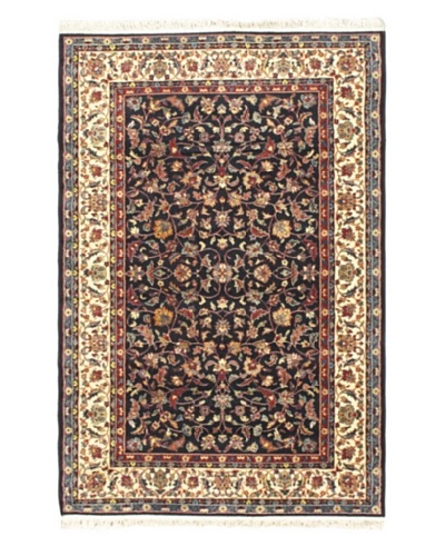 Medallion Style Rug, Cream/Dark Navy, 4' 11 x 7' 3