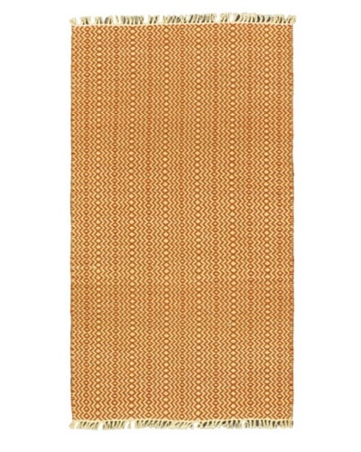 Hand Woven Natural Plush Kilim, Red, 2' x 3' 6 Runner