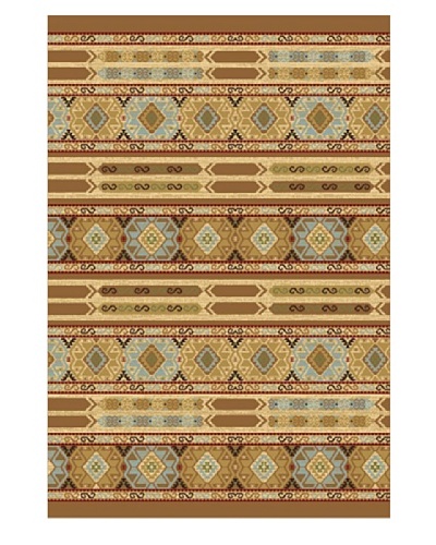 Ikat Tribal Casual Rug, Light Brown, 2' 5 x 7' 3 Runner