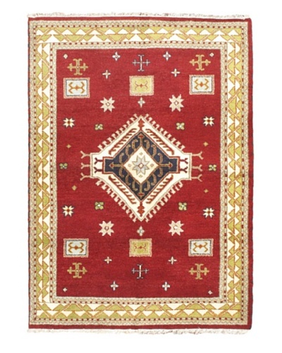 Hand-Knotted Royal Kazak Wool Rug, Red, 5' 9 x 7' 10