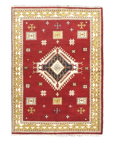 Hand-Knotted Royal Kazak Wool Rug, Red, 5' 9 x 7' 10