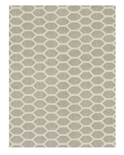 Handwoven Fab Dhurrie Modern Dhurrie, Grey, 4' 8 x 6' 2