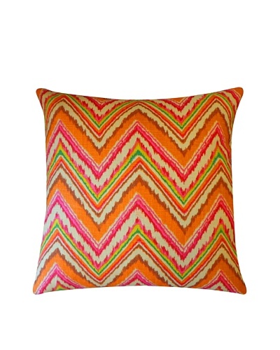 Ice Throw Pillow, Pink/Orange