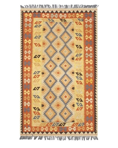 Hereke Kilim Traditional Kilim, Light Gold, 4' x 6' 8