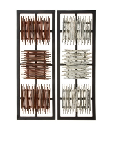 Assorted Grass, Fern, Wood Wall Décor, Set of 2