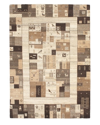 Gabbeh Modern Rug, Beige, 5' 7 x 8'