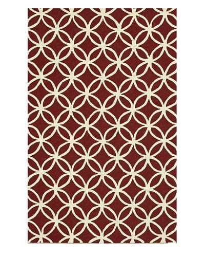 Venice Beach Indoor/Outdoor Rug [Red/Ivory]