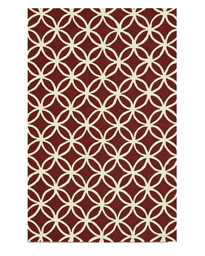 Venice Beach Indoor/Outdoor Rug [Red/Ivory]