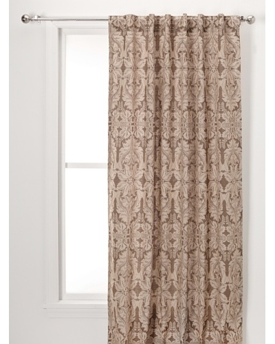 Damask Print On Linen Lined Pane