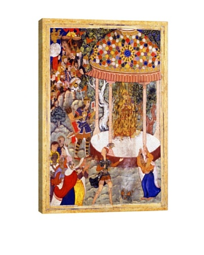 Hamza Burns Zarthusts Chest from The Hamza-nama Giclée Canvas Print