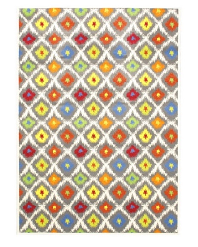 Chroma Area Rug, Blue/Red/White, 5' 6 x 7' 9