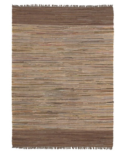 Hand Woven Gaia Dhurrie, Khaki, 4' 7 x 6' 4