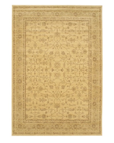 Golden Lotus Transitional Rug, Beige, 6' 7 x 9' 6