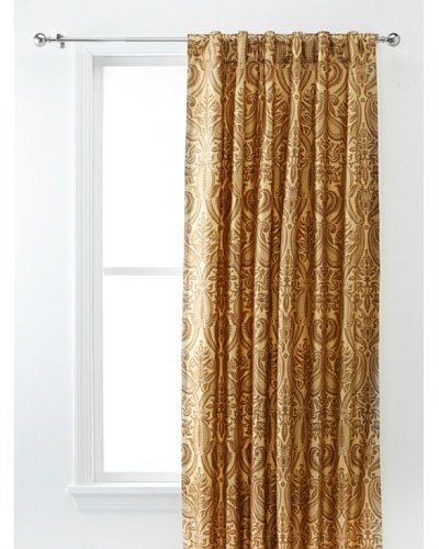 Silk Dupioni Gold Print Lined Panel