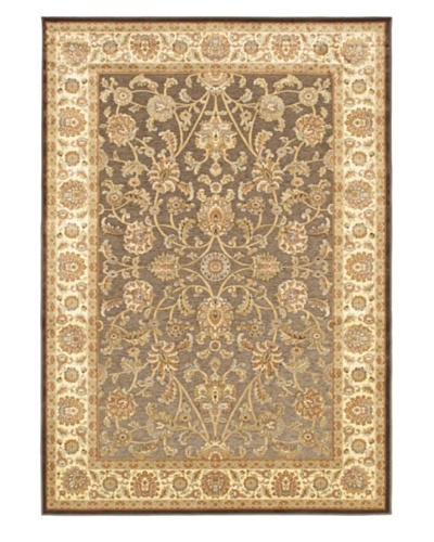Babylon Garden Rug, Cream/Dark Brown, 5' 3 x 7' 6