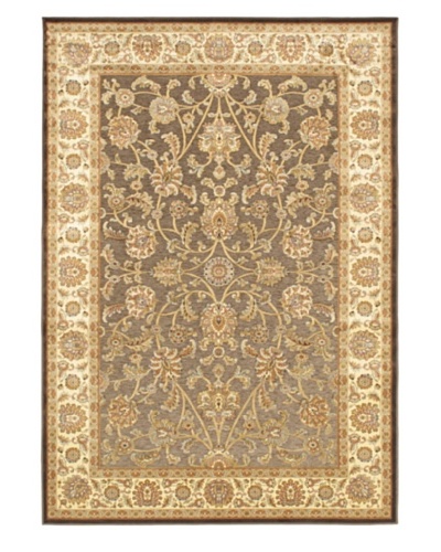 Babylon Garden Rug, Cream/Dark Brown, 5' 3 x 7' 6