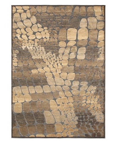 Pebbles Rug, Black/Yellow/Khaki, 5' 3 x 7' 7