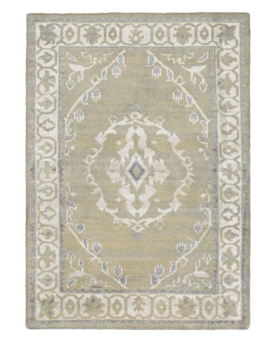 Hand-Knotted Jules Ushak Rug, Khaki, 4' 7 x 6' 5