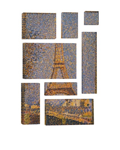 Georges Seurat The Eiffel Tower 8-Piece Giclée Canvas Print