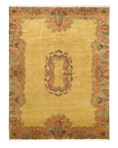 Hand-Knotted Transitional Rug, Light Gold, 8' x 10' 8