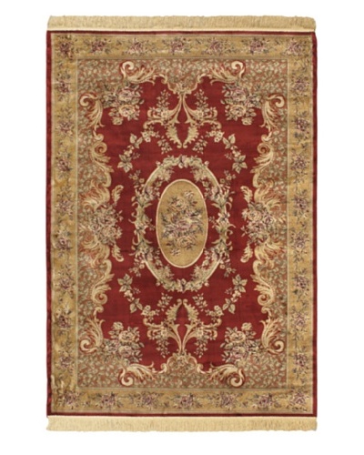 Persian Rug, Dark Red/Light Brown, 4' 7 x 6' 7