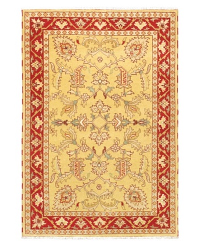 Hand-Knotted Royal Kazak Rug, Light Gold, 5' 1 x 7' 6