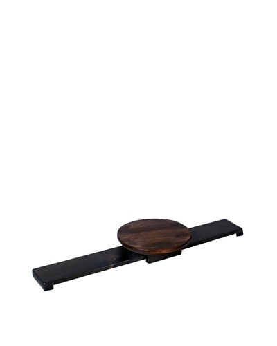 2 Day Designs Sliding Lazy Susan, Caramel/Noir