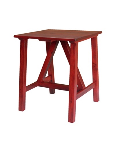 2 Day Designs Pine Creek End Table, Rouge