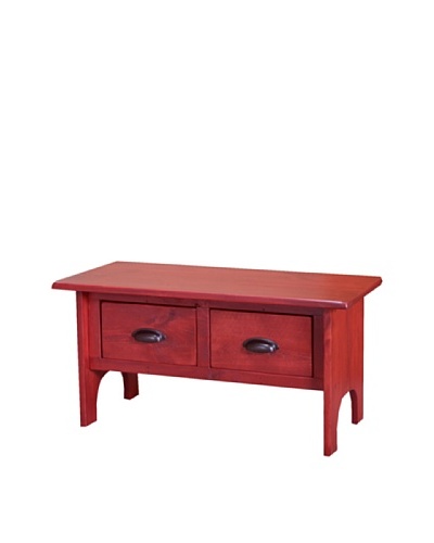 2 Day Designs Vermont Foyer Bench, Rouge