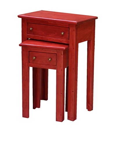 2 Day Designs Nesting Tables, Rouge