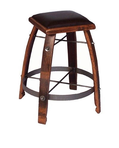 2 Day Designs Chocolate Leather Stool