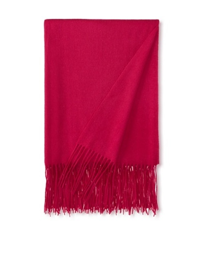 a & R Cashmere Waterweave Cashmere Throw, Raspberry, 50 x 65