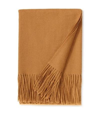 a & R Cashmere Wool & Cashmere Waterweave Throw, Camel, 50″ x 65″