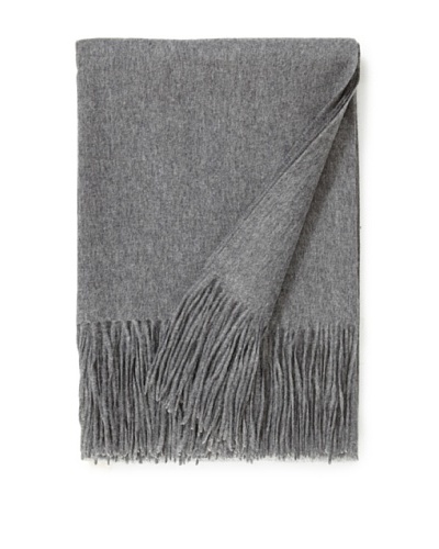 a & R Cashmere Wool & Cashmere Waterweave Throw, Heather Grey, 50″ x 65″