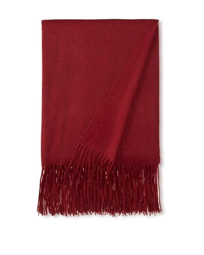 a & R Cashmere Wool & Cashmere Waterweave Throw, Merlot, 50″ x 65″