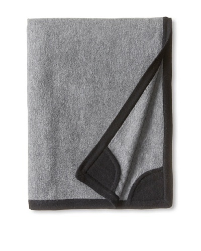 a & R Cashmere Equestrian Blanket, Heather Grey/Black