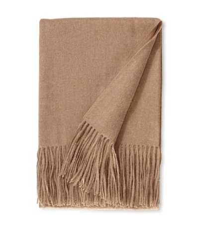 a & R Cashmere Wool & Cashmere Waterweave Throw, Sand, 50 x 65