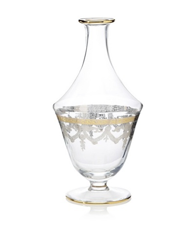 A Casa K Melodie Décor Crystal 1-Qt. Decanter, Clear/Gold